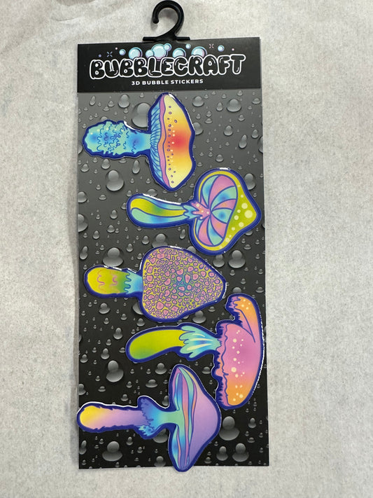Mushroom Set Bubble Stickers