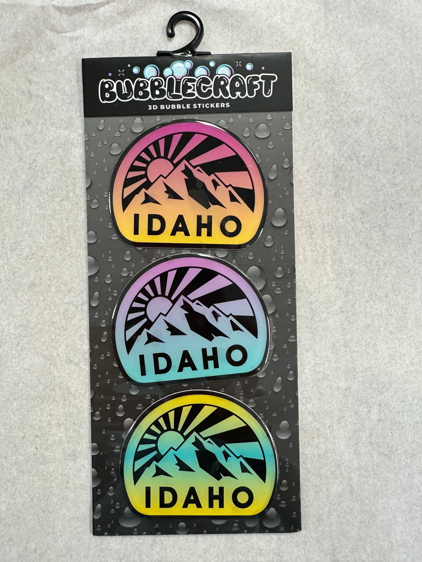 Idaho Sunburst Bubble Sticker