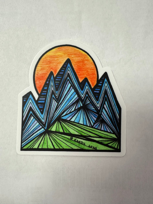 Jagged Mtns Sticker