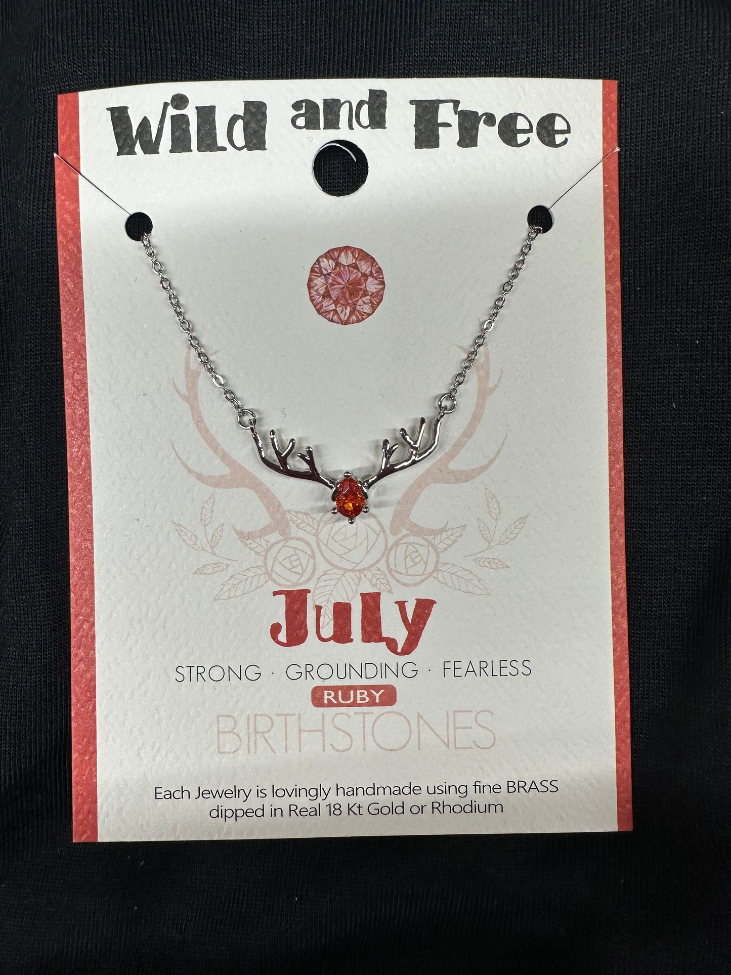 Antler Birthstone Necklaces