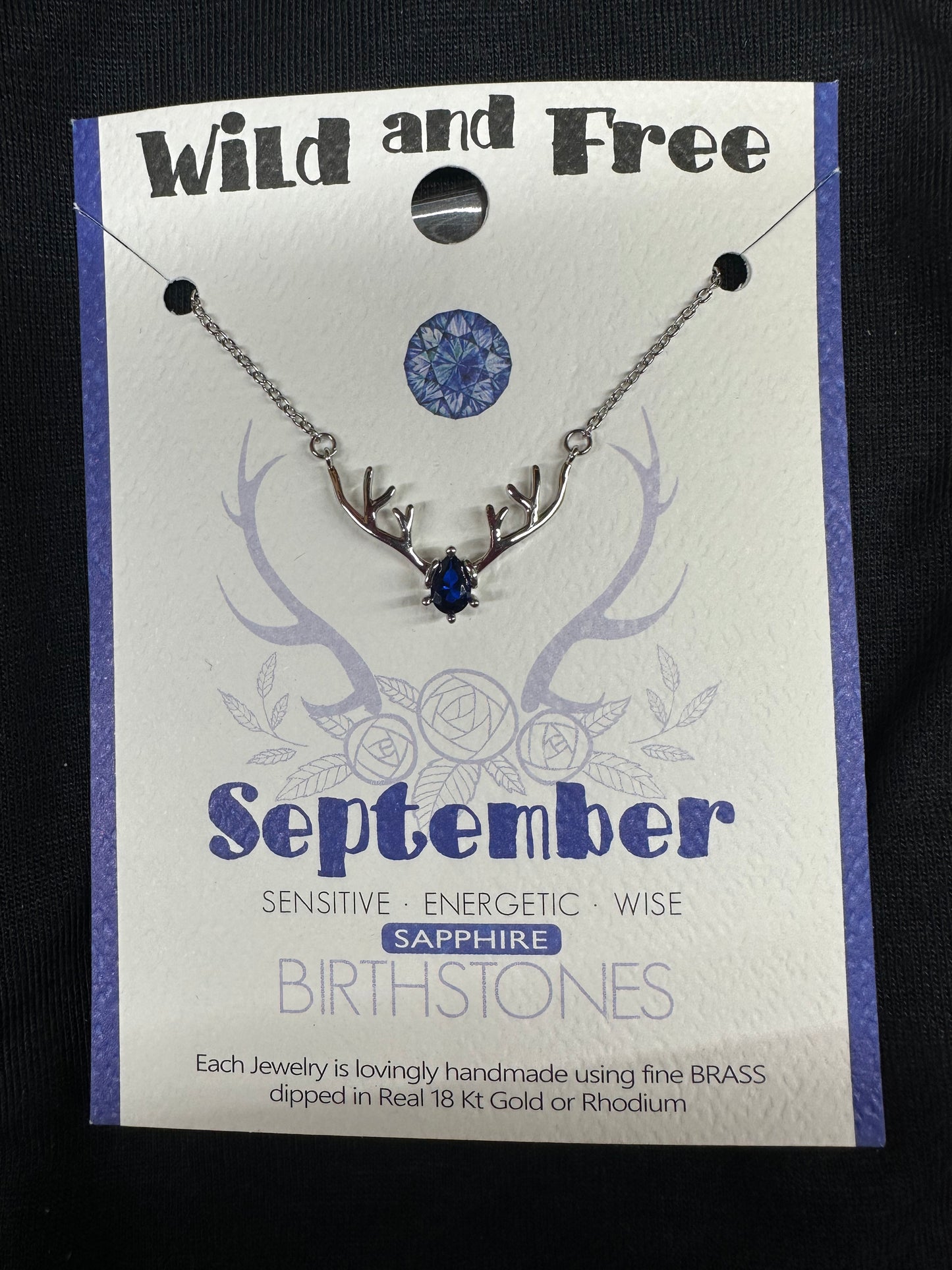 Antler Birthstone Necklaces