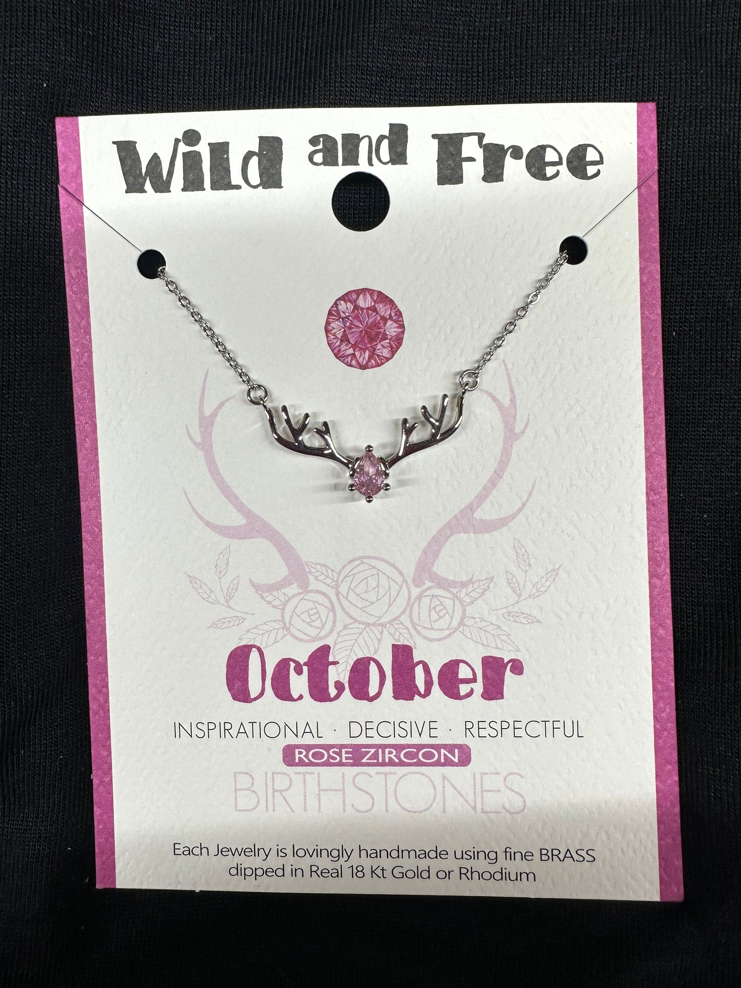 Antler Birthstone Necklaces
