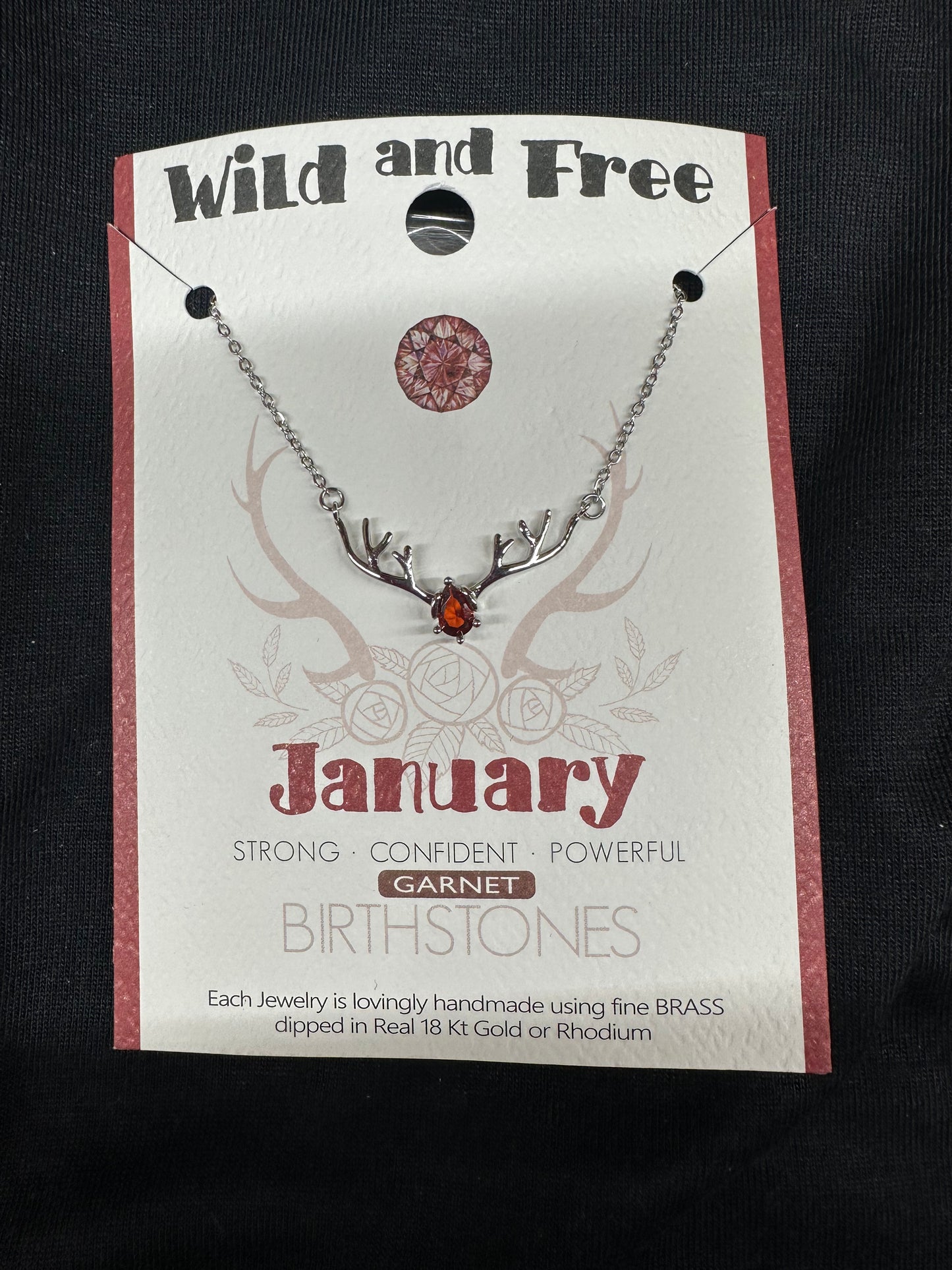 Antler Birthstone Necklaces