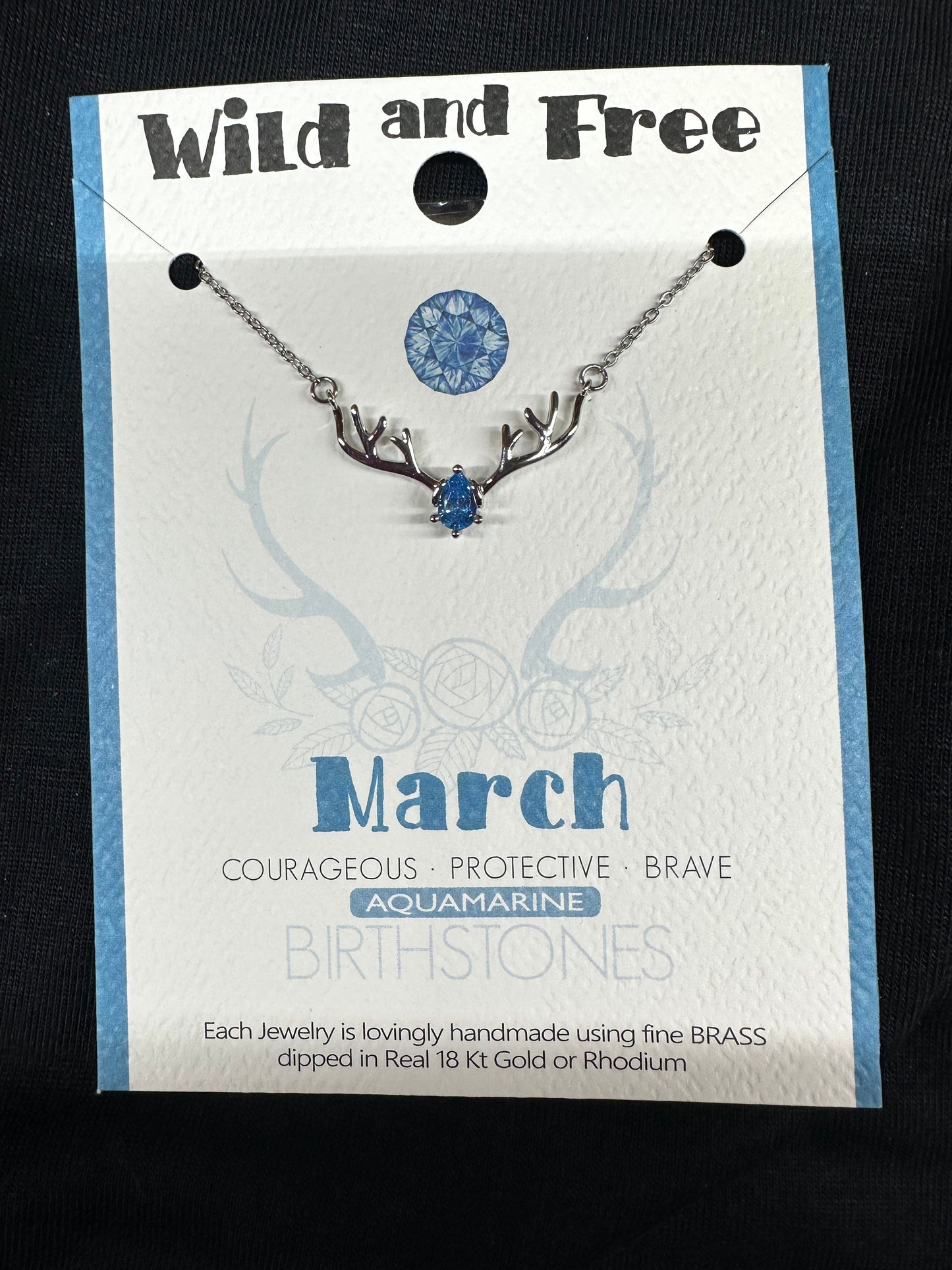 Antler Birthstone Necklaces