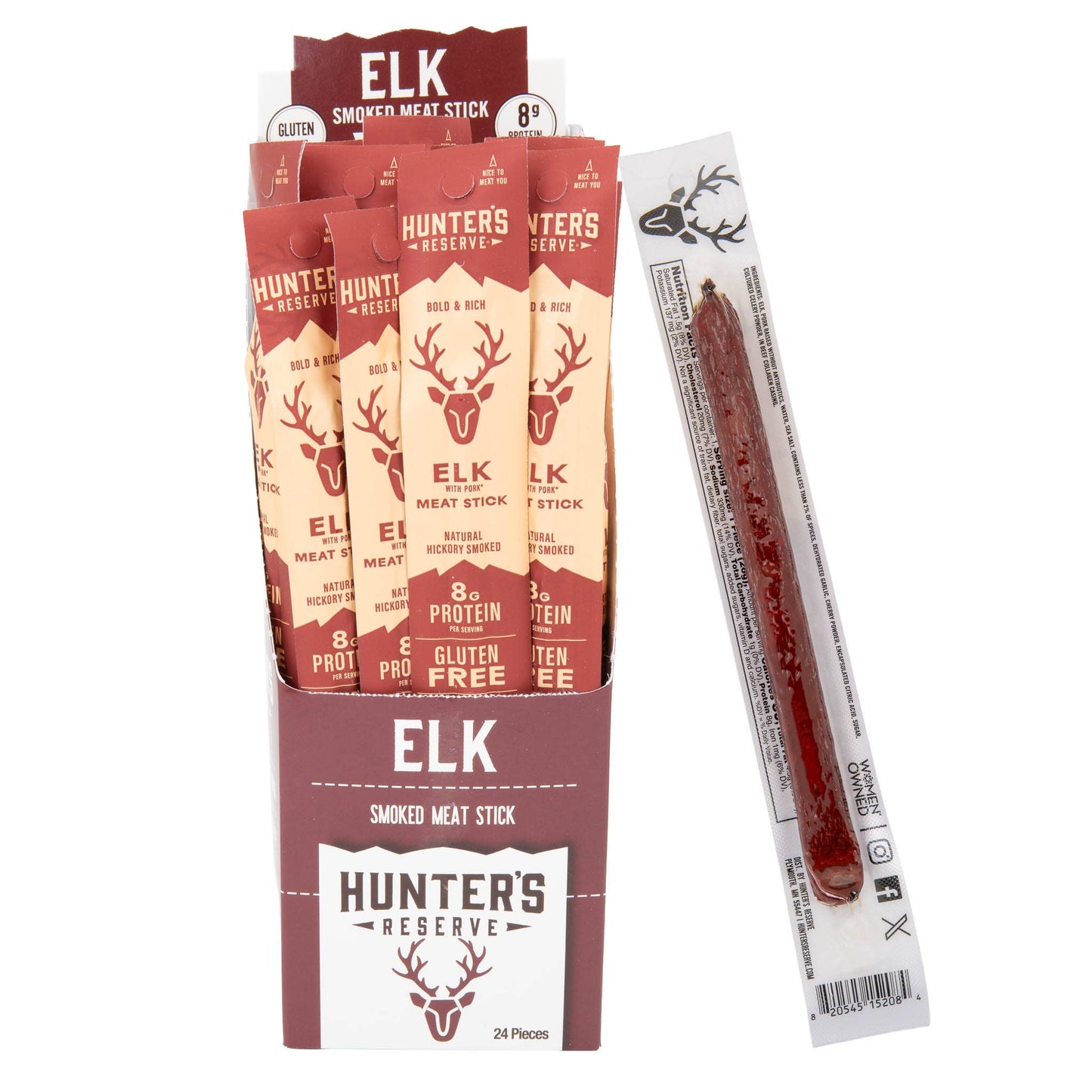 Elk Meat Sticks - 24 Pack