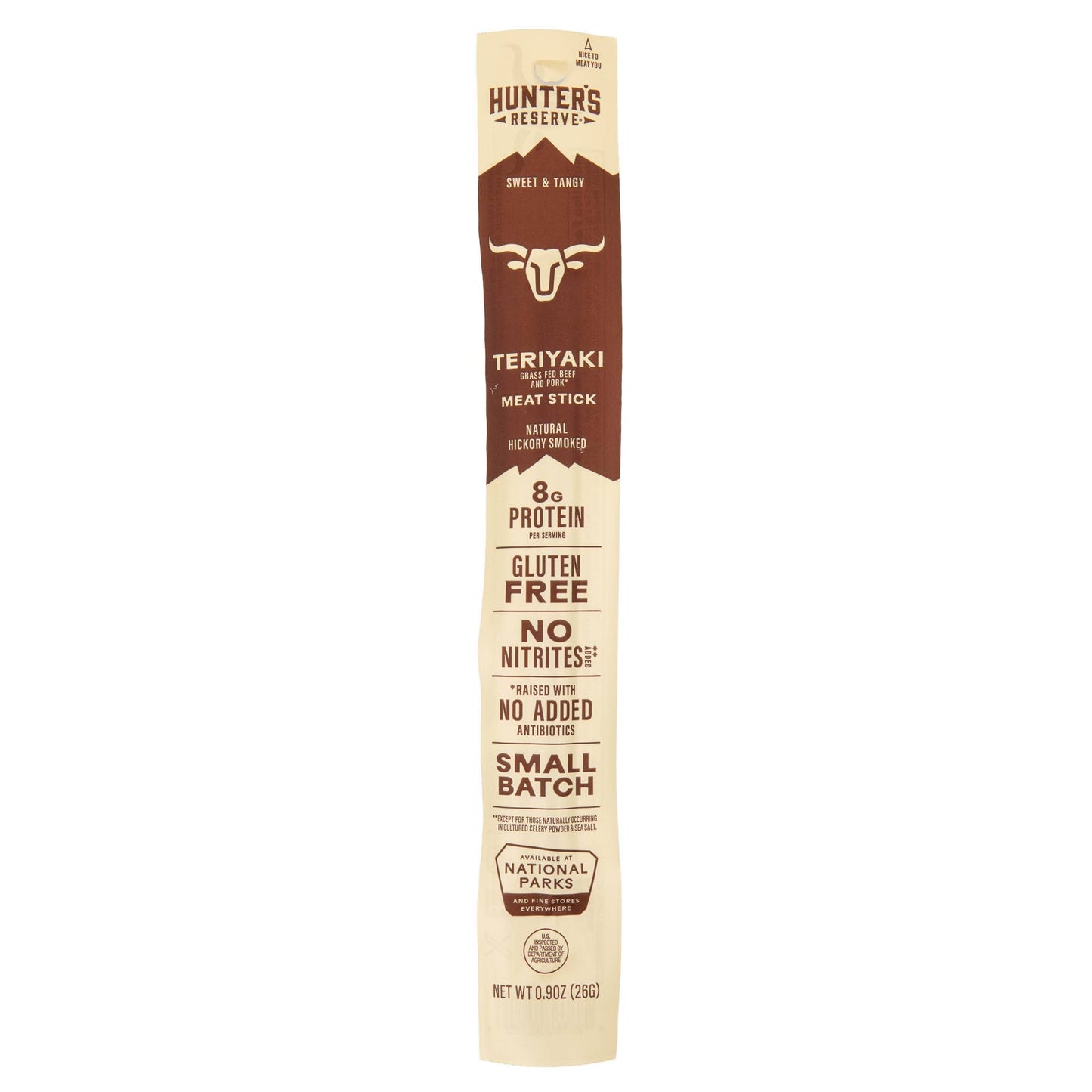 Teriyaki Grass Fed Beef Meat Sticks - 24 Pack