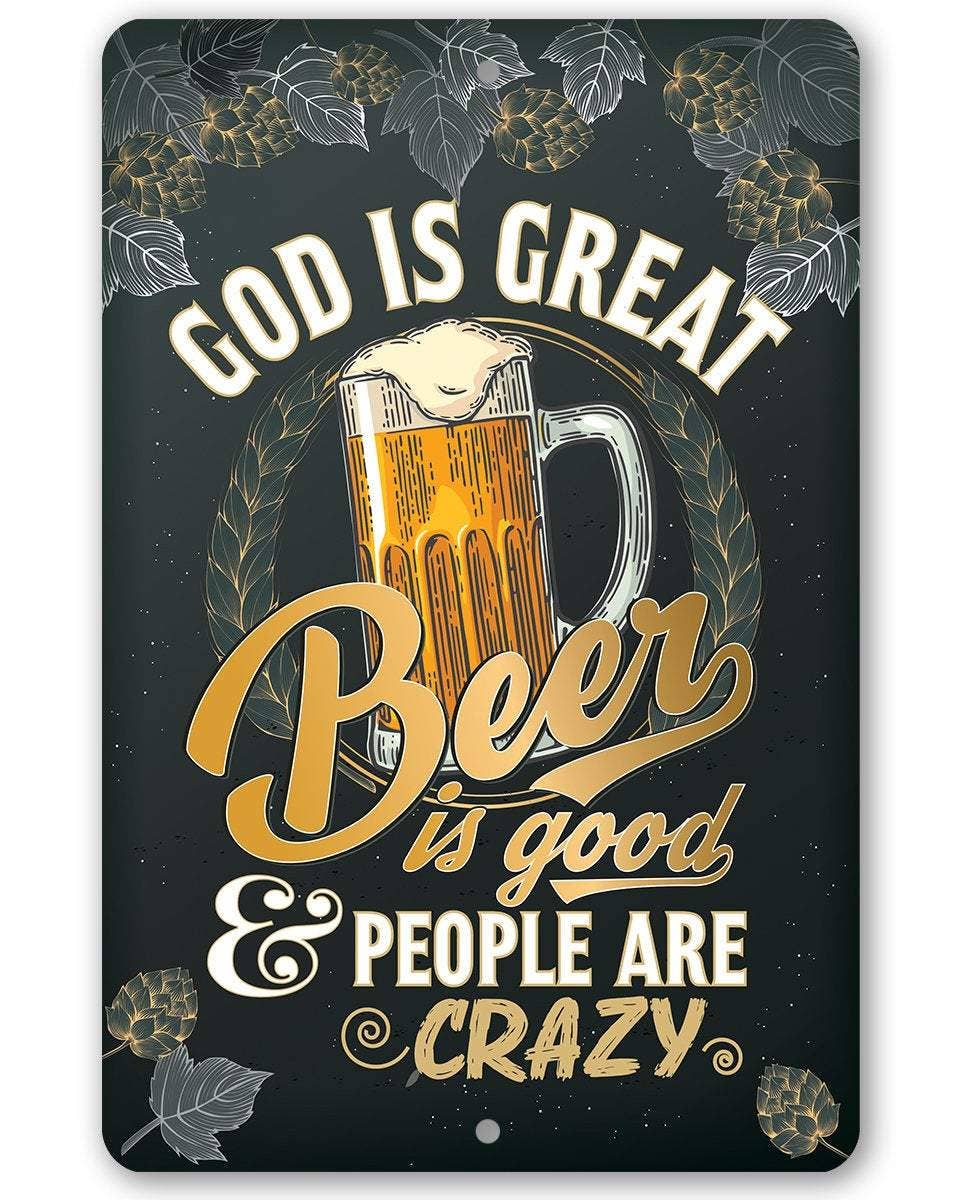 Bar Sign | God is Great Beer is Good