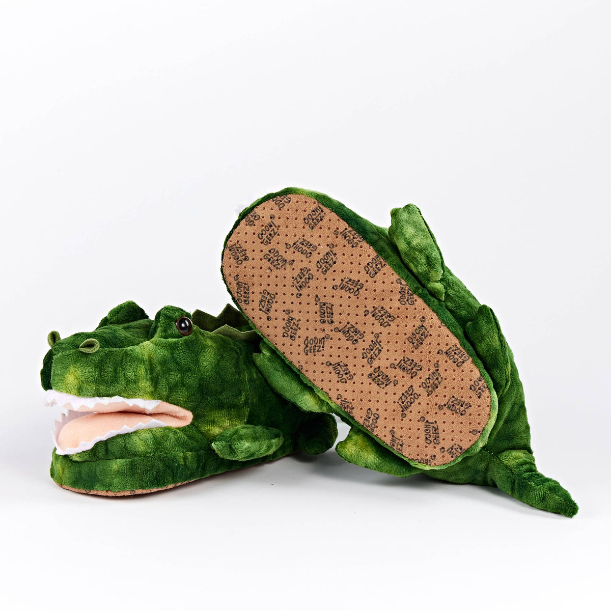 Swampy the Alligator | Kid's Plush Slippers with Grippers