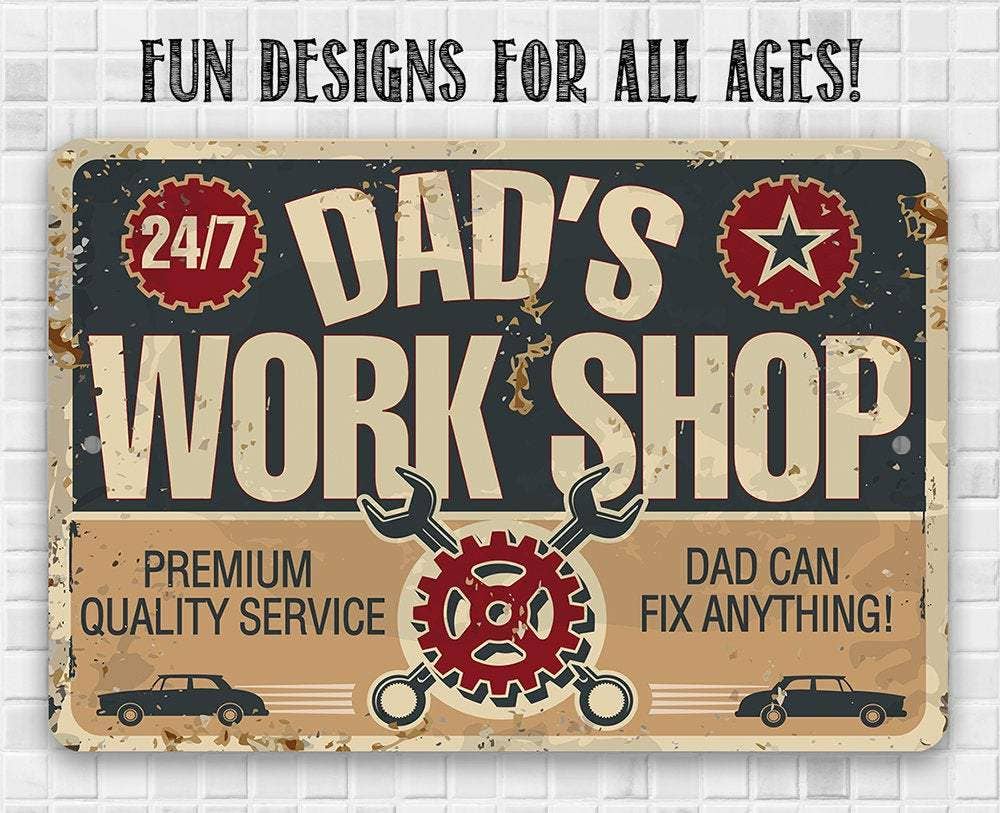 Dad Gift Sign | Dad's Work Shop