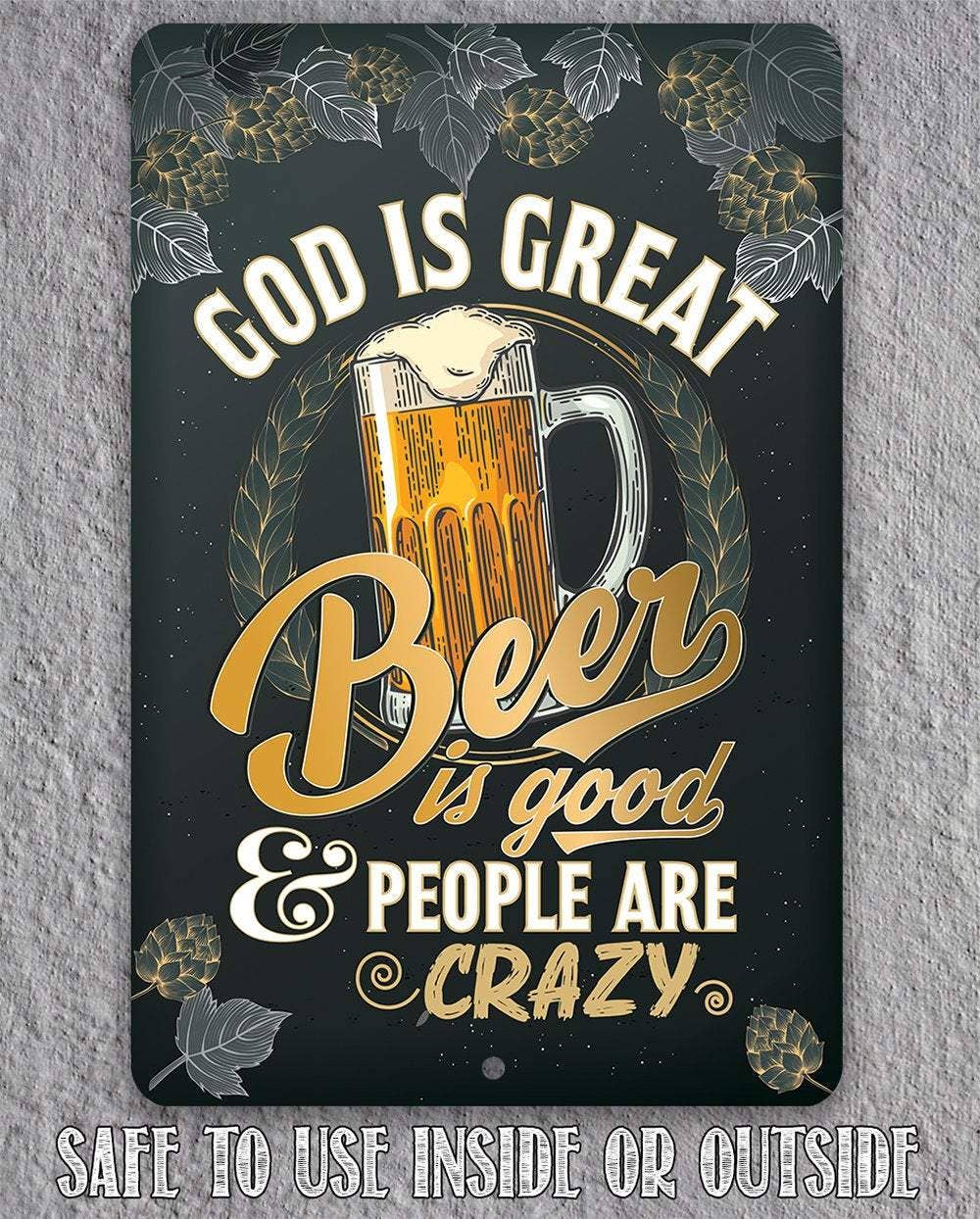Bar Sign | God is Great Beer is Good