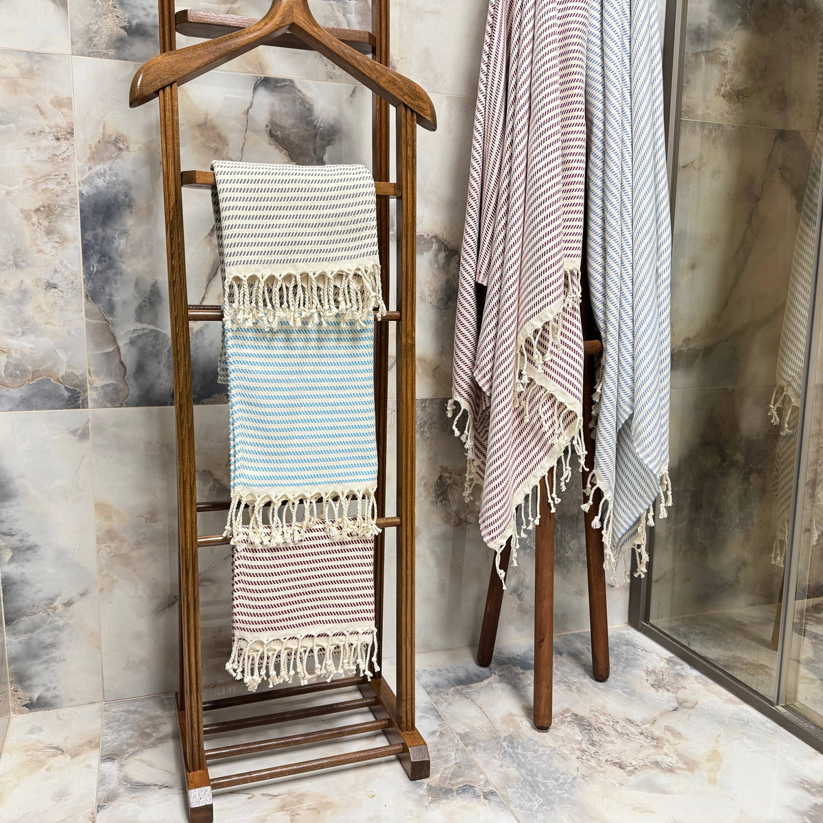 Striped Turkish Towel – Custom Name Embroidery